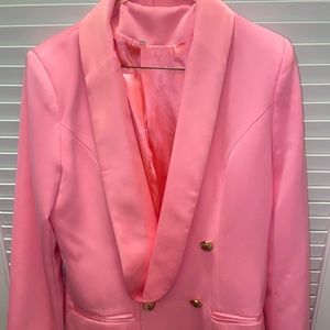 Pink blazer dress